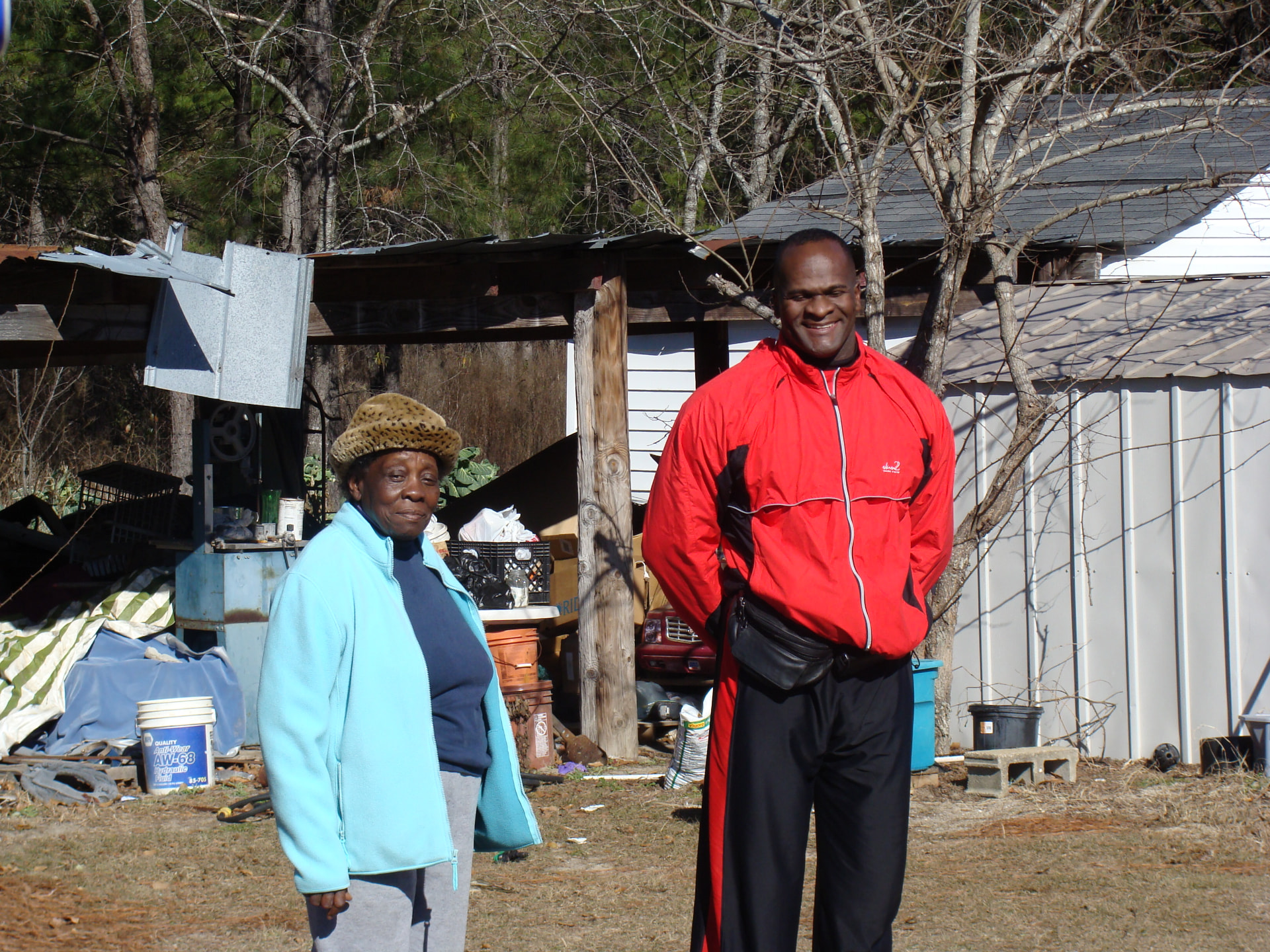Lamar Lowery mit einem Familienmitglied in South Carolina